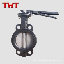 Resilient seat cast iron wafer butterfly valve with aluminum lever